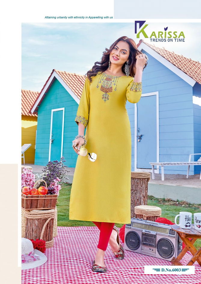 Karissa Veenee Rayon Designer Kurtis Catalog